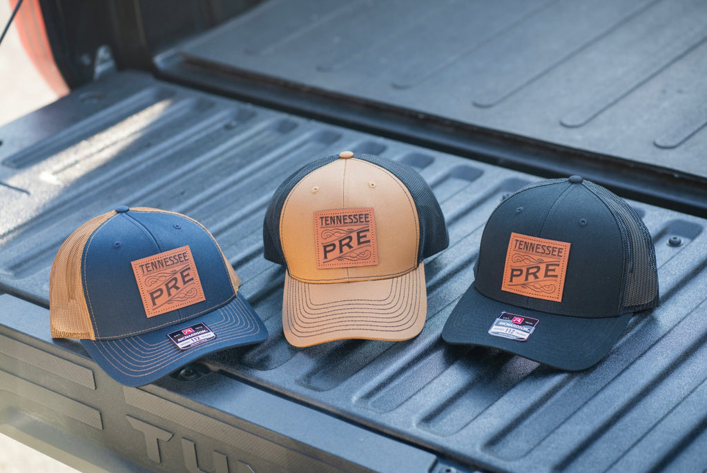 Trucker Hat w/ Leather Patch Black/Black