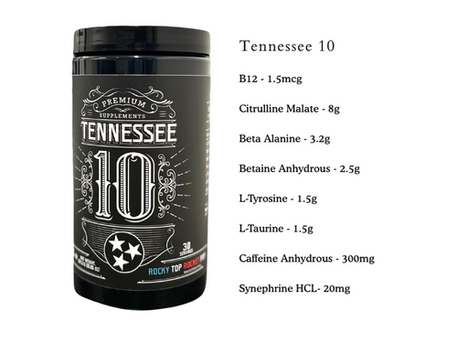 Tennessee 10 Rocky Top Rocket Pop Pre Workout
